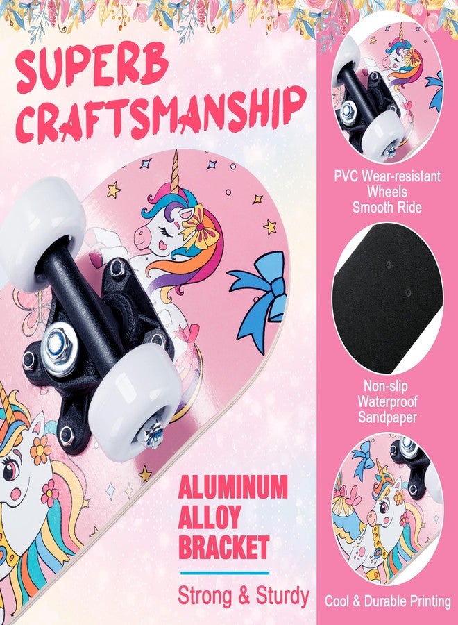 Honoson 7 Pcs Skateboard for Toddlers Beginners Knee Elbow Pads Wrist Guards Gear Set (Cute Unicorn, Age 2-5 Kids 17 x 5'') - Image 5